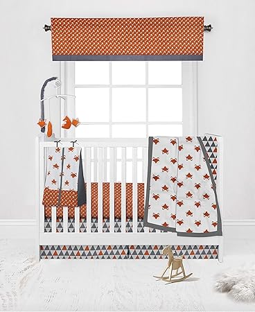 orange crib bumper