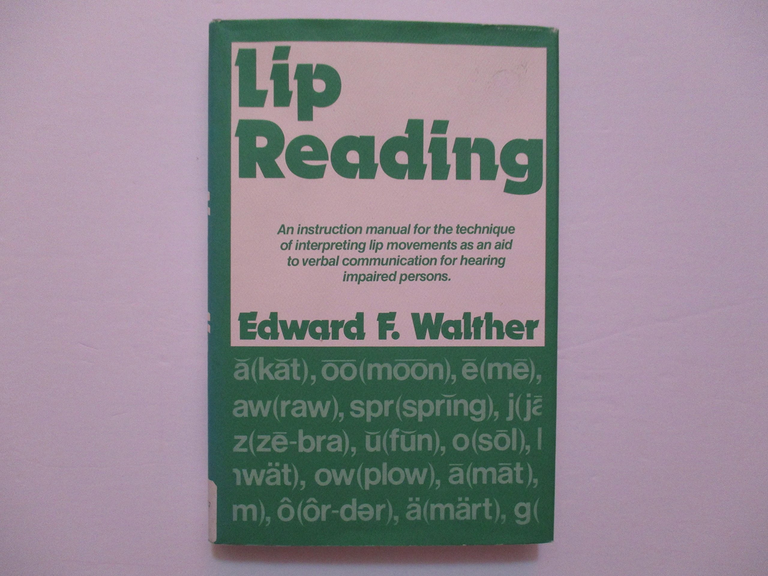 Lipreading Amazon Co Uk Walther Edward F Books