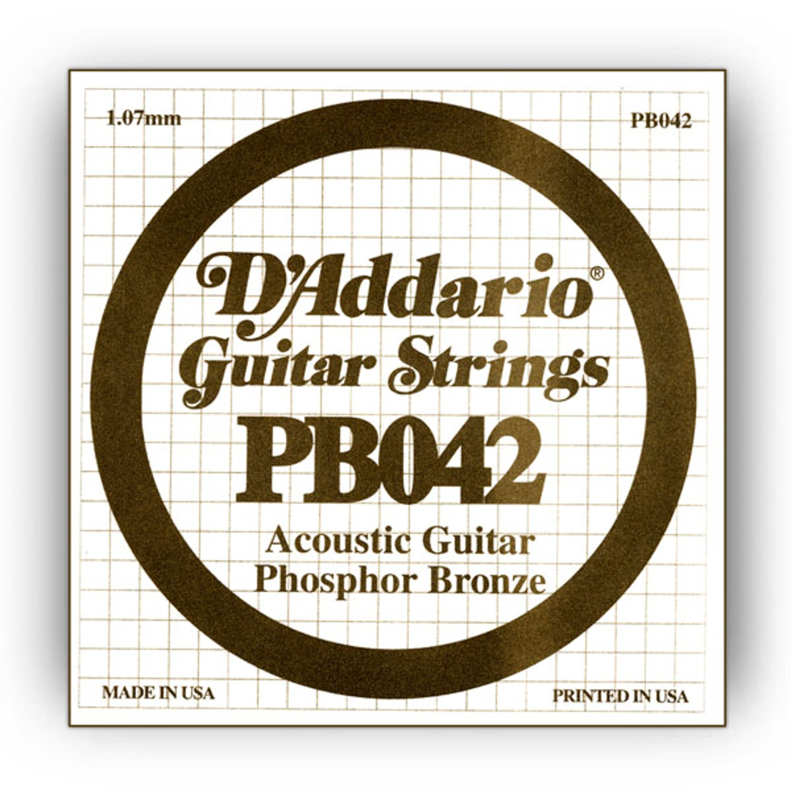 D'Addario .042 Phosphor Bronze Wound for Acoustic Guitar Single String — image 1
