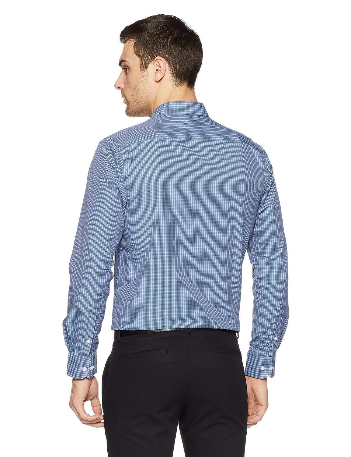 peter england men's solid slim fit formal shirt