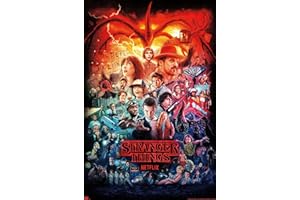 TRENDS INTERNATIONAL Netflix Stranger Things - Three Seasons One Sheet Wall Poster, 34L" x 22.4W", Unframed Version