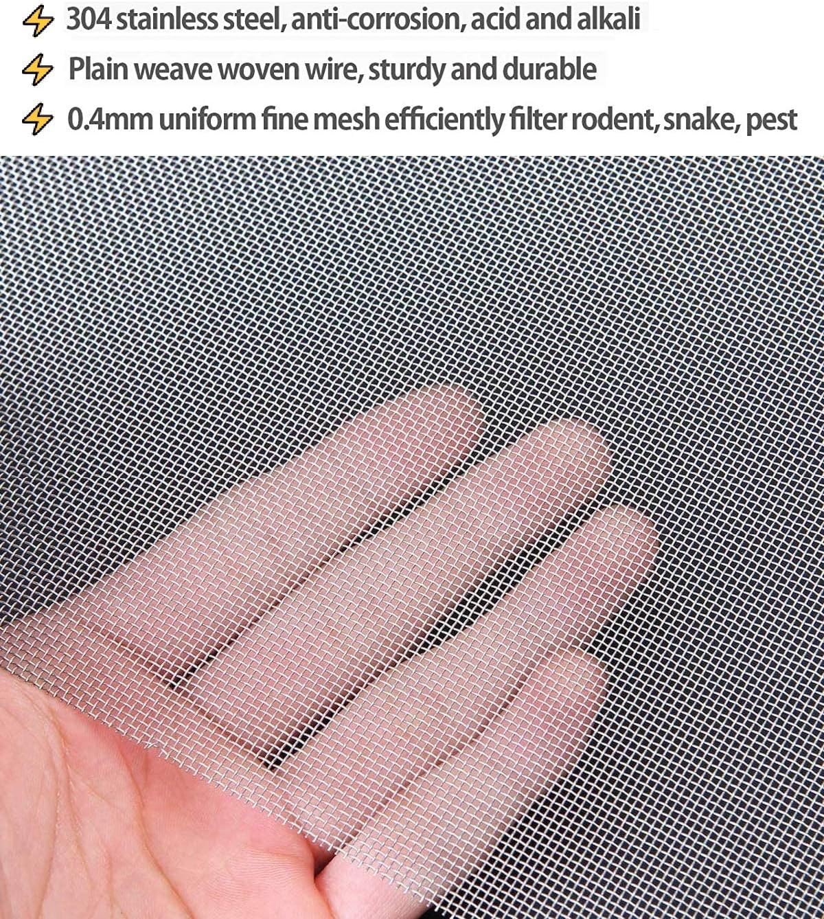 Vandicka 4 PCS Stainless Steel Wire Sheet, 25 x 25 cm Square Panels, 20 Gauge 1mm Hole Metal Wire Gauze - Image 4