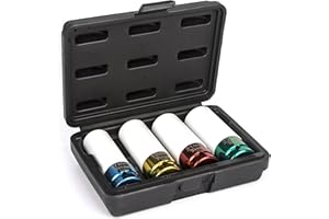 Titan 21095 4-Piece 1/2-Inch Drive Non-marring Impact Deep Lug Nut Socket Set