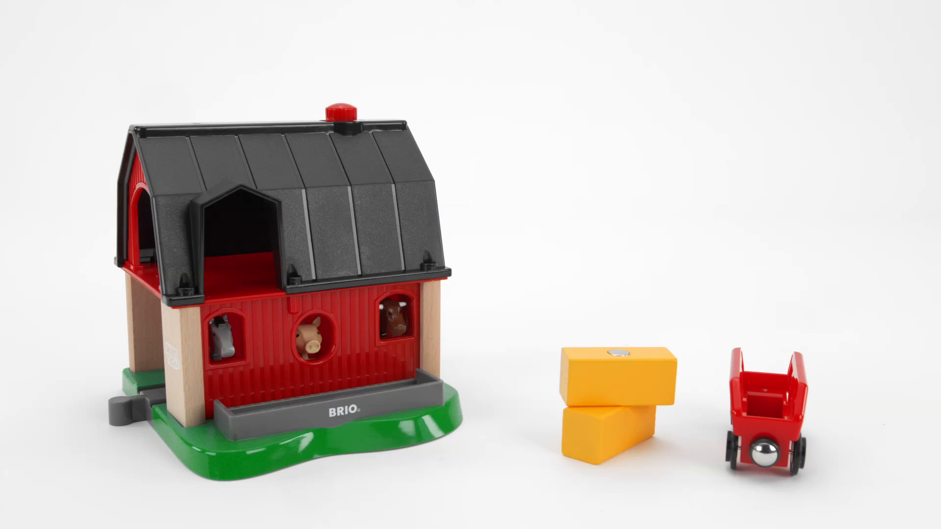 BRIO World 33936 Smart Tech Bauernhof – Spiel-Bauernhof mit Tieren & Heuwagen-Anhänger – Interaktives Spielzeug empfohlen ab 3 Jahren – Bild 8