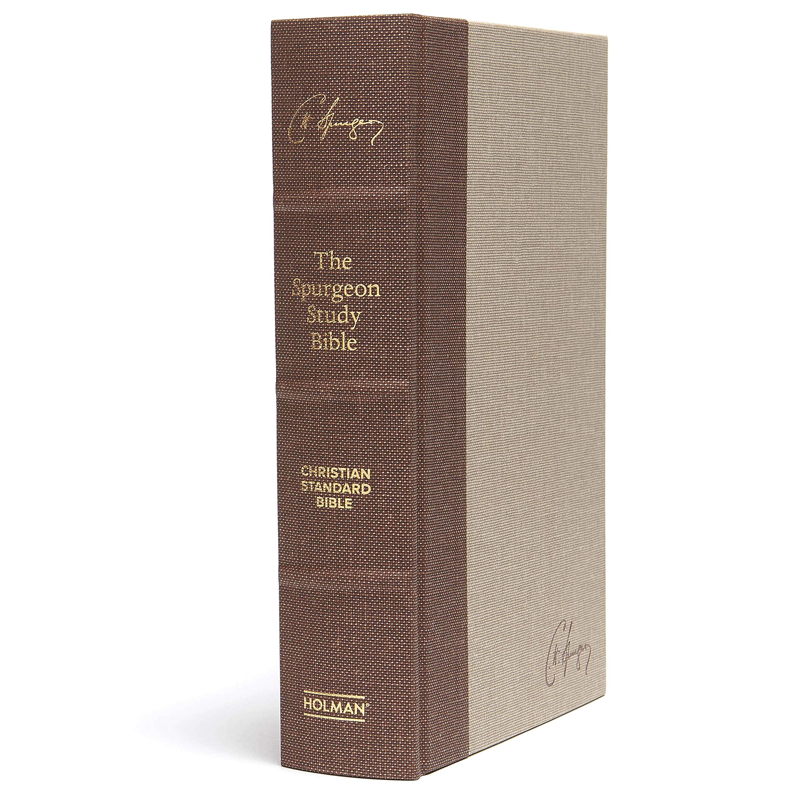 CSB Spurgeon Study Bible, Brown/Tan Cloth Over Board, Black Letter, Study Notes, Quotes, Sermons Outlines, Ribbon Marker, Sewn Binding, Easy-to-Read Bible Serif Type CSB Spurgeon Study Bible, Brown/Tan Cloth Over Board, Black Letter, Study Notes, Quotes, Sermons Outlines, Ribbon Marker, Sewn Binding, Easy-to-Read Bible Serif Type CSB Spurgeon Study Bible, Brown/Tan Cloth Over Board, Black Letter, 