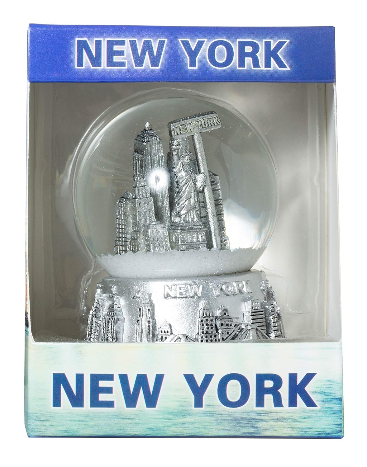 Artisan Owl Globe Snow Water Souvenir Mini 45mm Silver