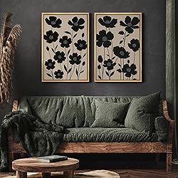 MUDECOR Framed Canvas Print Wall Art Set Silhouette
