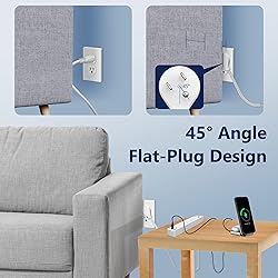 LIDER Outlet Extender with 4 Receptacles, USB