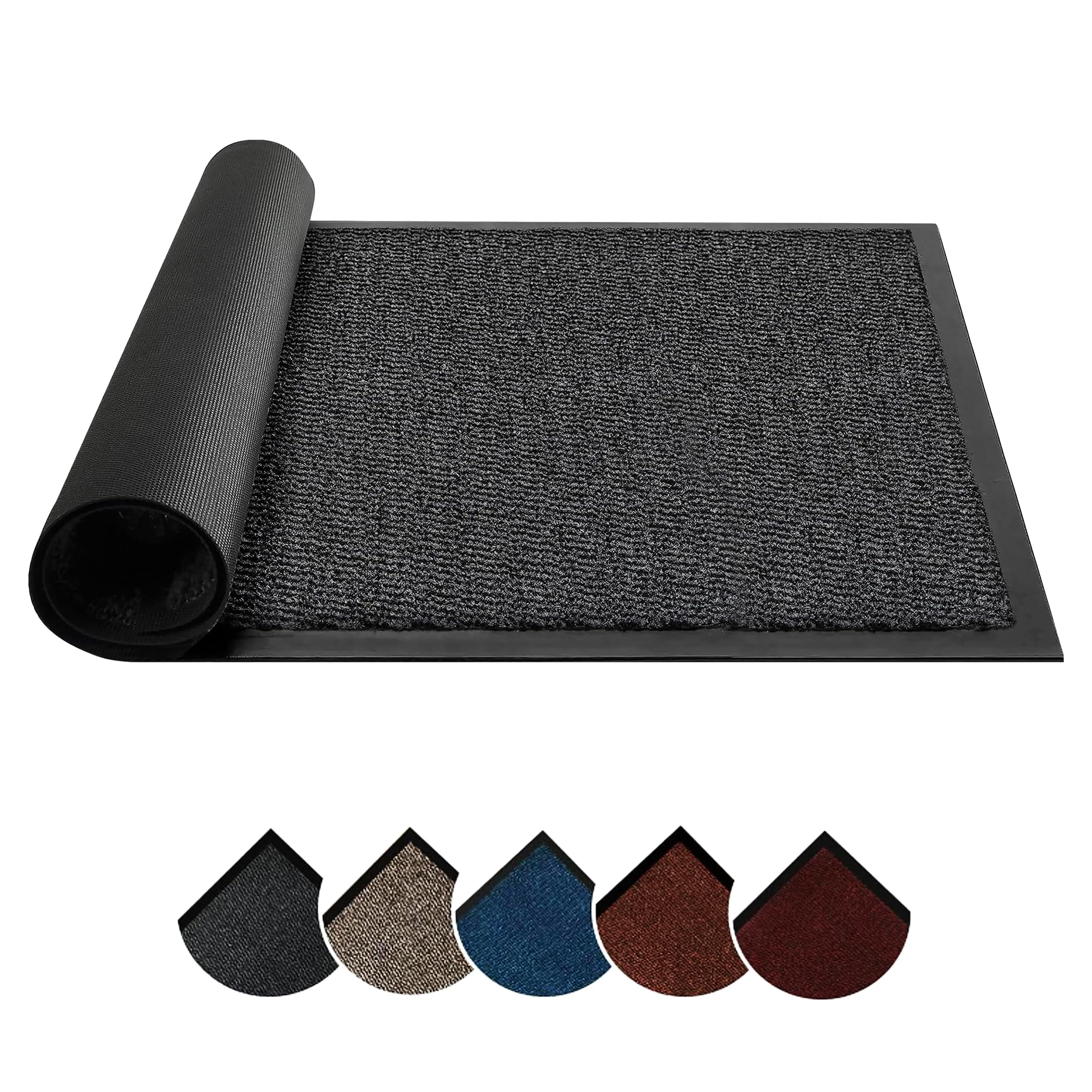 Circle of trust Door Mats Indoor & Outdoor Grey 40x60 cm Doormat - Washable Barrier Matts - Super Absorbent Heavy Duty Door Mat, Non Slip Rubber Back Floor Mat