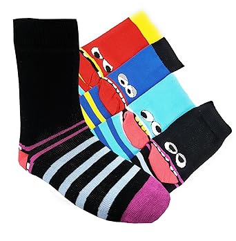 Kinder Socken Kids handgekettelt Spitze ohne Naht 6 Paar für Mädchen oder Jungen weiche Baumwolle bunter Mix Gr. 19-42
