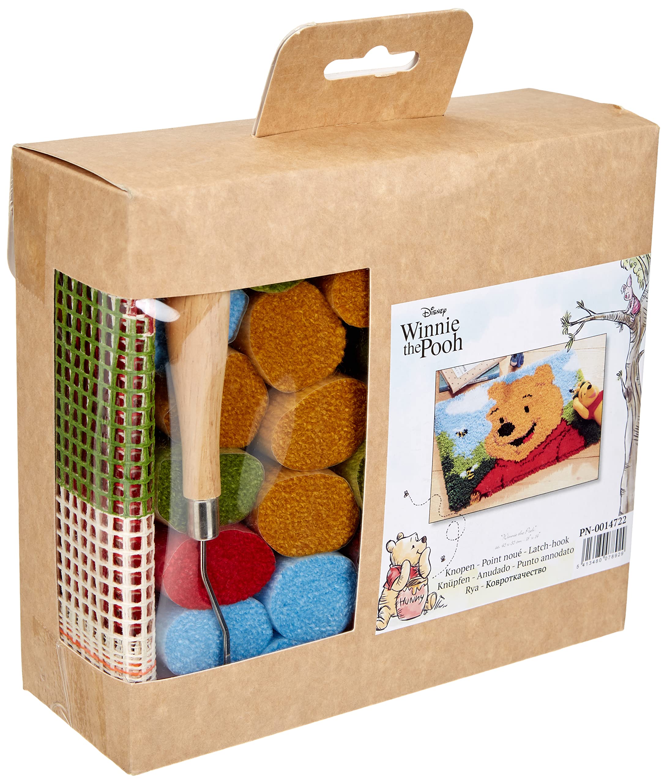Vervaco Winnie The Pooh Rug Latch Hook Kit, Multi-Colour