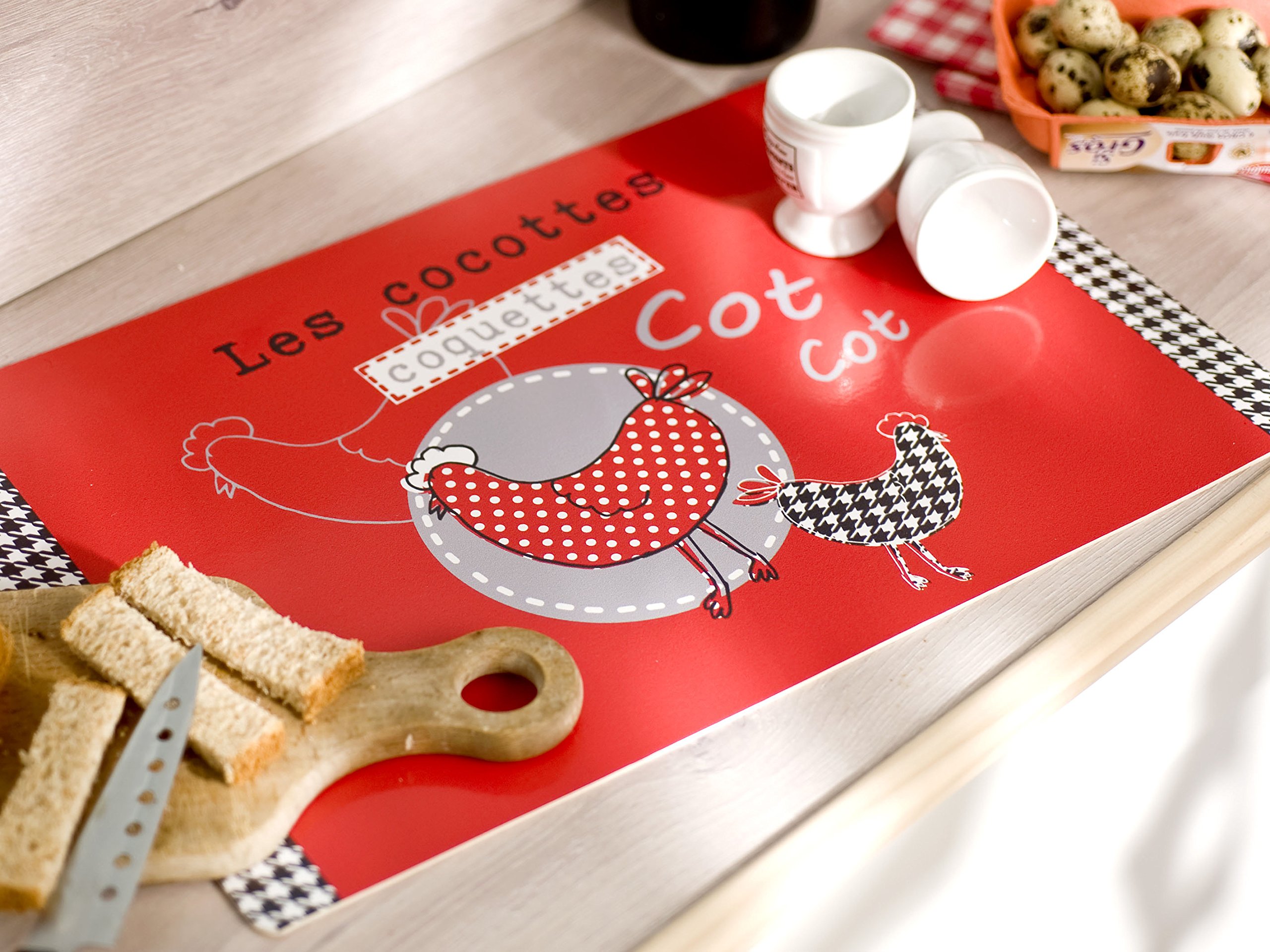 CALITEX Coquettes Placemat PVC 28 x 44 cm Red