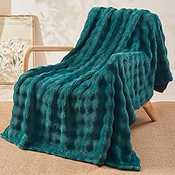 NEWCOSPLAY Twin Blanket for Couch Dark Teal Super