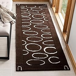 SAFAVIEH Soho Collection 2'6" x 12' Brown / Ivory
