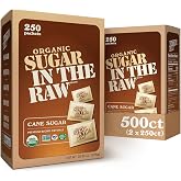 Organic White Sugar In The Raw&reg;, 250 Count (Pack of 2)