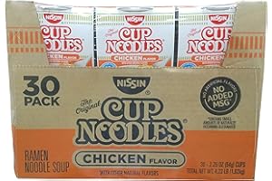 Nissin Cup Noodles, Chicken Flavor (2.25 Ounce ., 30 ct.),, 67.5 Ounce ()