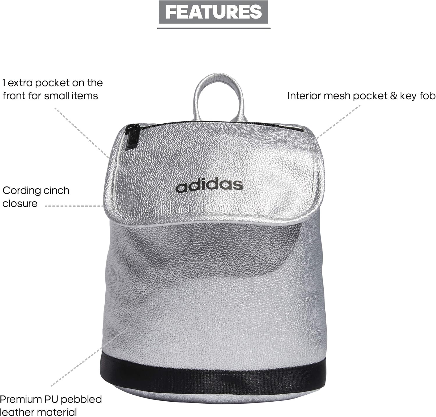 Adidas unisexadult Pu Leather Mini Backpack Accessories Sports & Outdoors