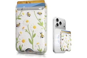 KPNEOL Magnetic Mag-safe Wallet Cell Phone Card Holder for Phone Case with Mag-Safe, Stronger Magnetic RFID Leather Phone Wallet Stick on for iPhone 17/16/15/14/13/12 Series, Fit 3 Cards