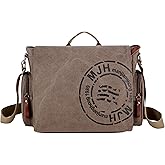 FSD.WG Satchel Messenger Bag for Men Canvas,Travel Shoulder bag 13.5" Laptop Bags