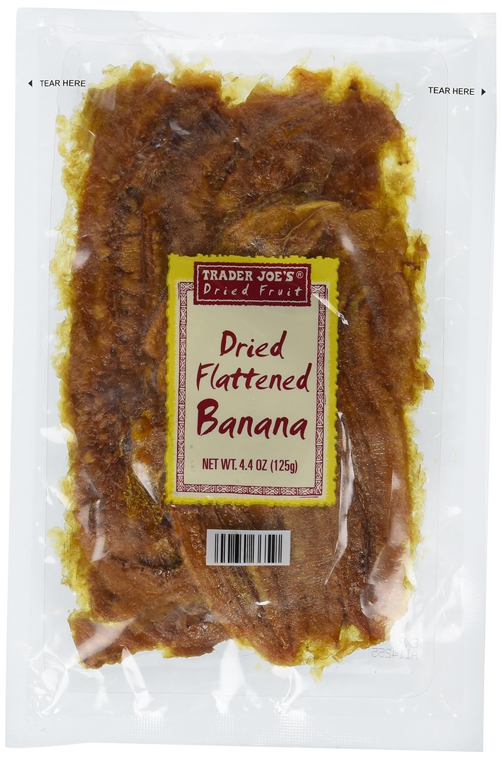 Trader Joe's Dried Fruit Nothing But Banana Flattened