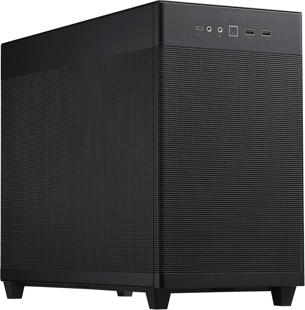 ASUS Prime AP201 MicroATX Case Black 360mm Radiator Support 338mm GPU