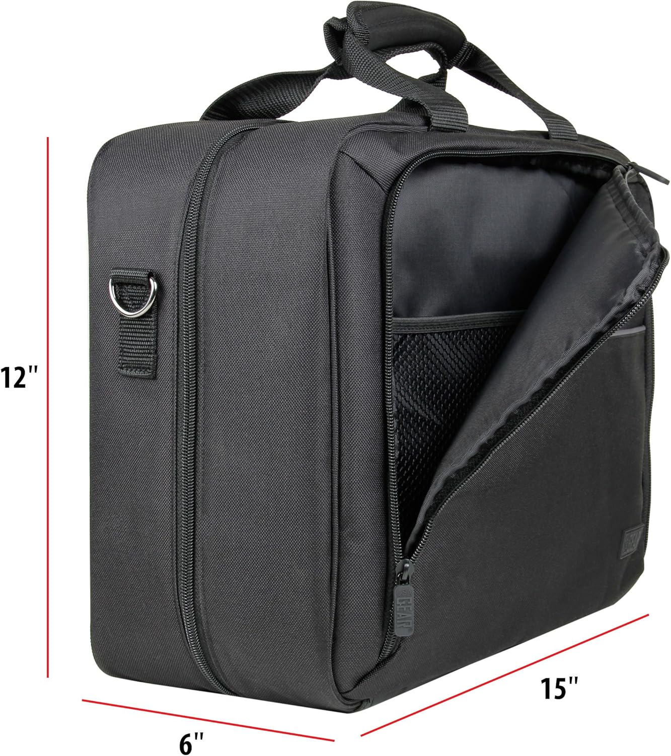 USA Gear Projector Case - Video Projector Bag Compatible with DBPOWER, ViewSonic PJD5134, Dr. J HI-04, and More Projectors - Scratch Resistant, Shoulder Strap, and Customizable Dividers (Black): Office Products