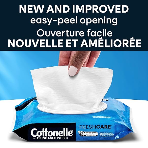 COTTONELLE FRESH CARE FLUSHABLE CLEANSING CLOTHS REFILL, 42 COUNT (PACK OF 2)