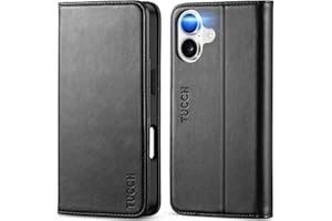 TUCCH Case Wallet for iPhone 17 (6.3") 2025, RFID Blocking 3 Card Holders | Kickstand | PU Leather | Protective Flip Folio Cover | TPU Shockproof Interior Shell | Black