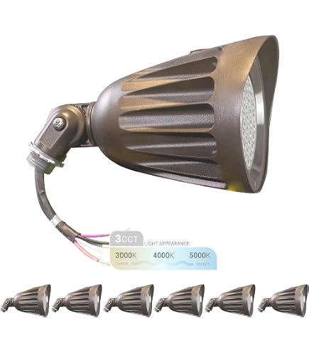Lumina Lighting 5W Low Voltage Landscape Spotlights - 2-Pack Warm White Outdoor LED Lights For Garden & Yard