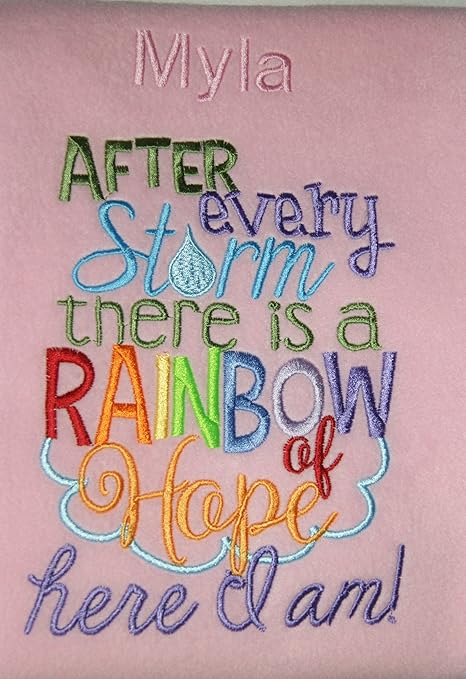 personalised rainbow baby blanket