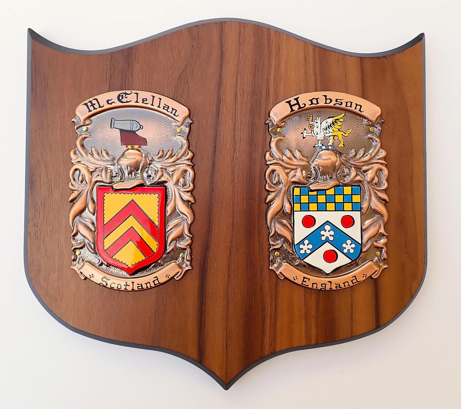 Mixed Media - Double hand painted Family Crest