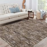 Garvee 3x5 Washable Area Rug for Entryway Solid Small Rug Dark Brown | Non Slip Low Pile Rugs, Modern Area Rugs for Bedroom Living Room, Soft Rug for Girls Room, Stain Resistant Throw Carpet