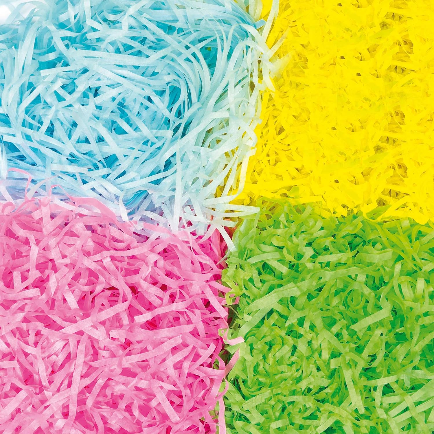 Baker Ross AF324 Craft Shredded Tissue in Spring Colours for Easter Arts and Crafts (Per Pack), Assorted