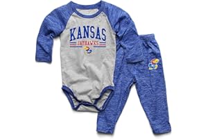 Wes and Willy Baby College Sports Fan Long Sleeve One Piece and Pant Set