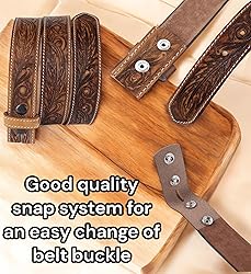 F&L CLASSIC Western Belt without buckle for men