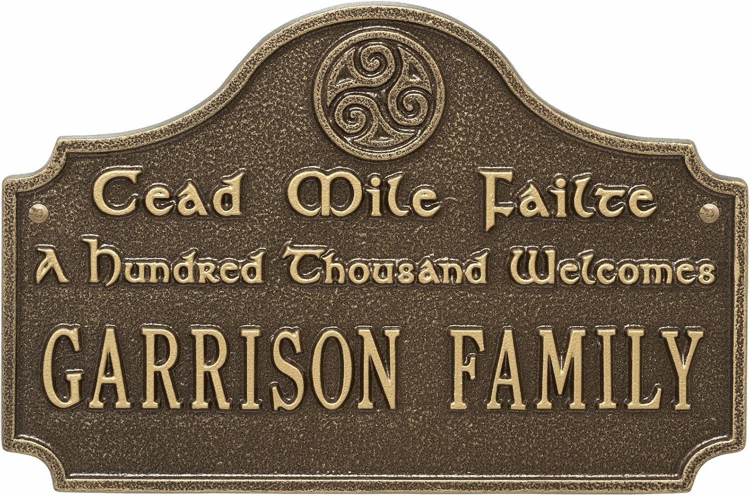 Address Signs - Personalized Cead Mile Failte Plaque - A Hundred Thousand Welcomes Gaelic Sign