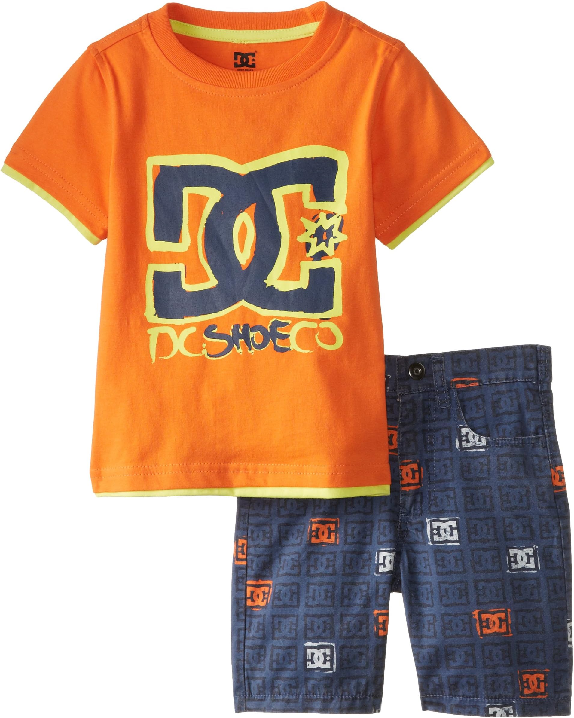 DC Shoes Co Little Boys' Tee with Blue Shorts
