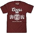 Tee Luv Men's Coors Beer T-Shirt - Coors Banquet Golden Colorado Lion Logo Shirt