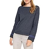 NIC+Zoe Womens Lounge Around Ribbon Trim Top