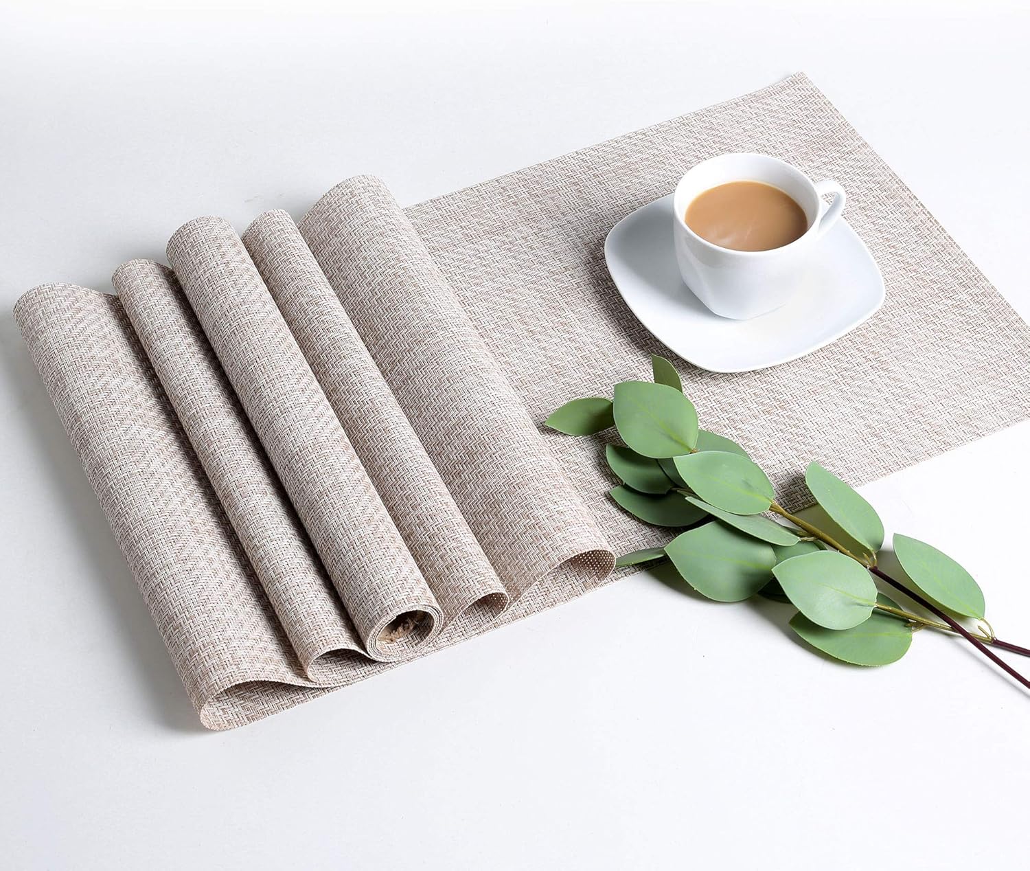 LOVECASA Table Runner, 1Piece Washable PVC Table Runner [NonSlip