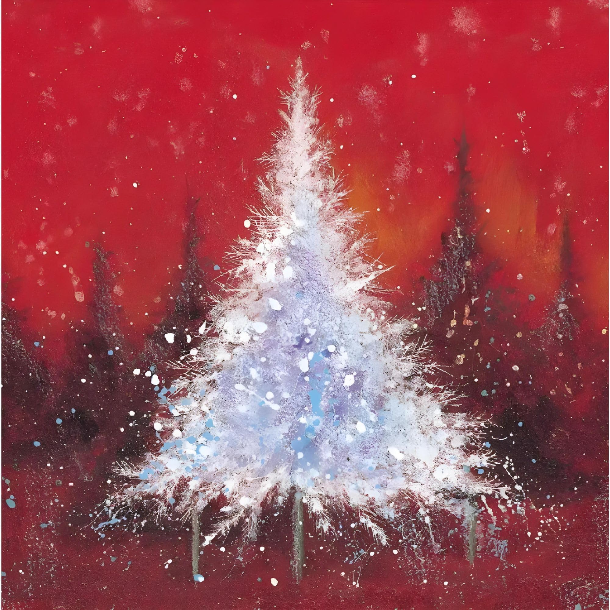 GBCC Charity Christmas Cards Pack of 10 - Sparkly Christmas Tree Design - Festive Premium Greeting Cards Multipack with Envelopes - Supporting UK Charities