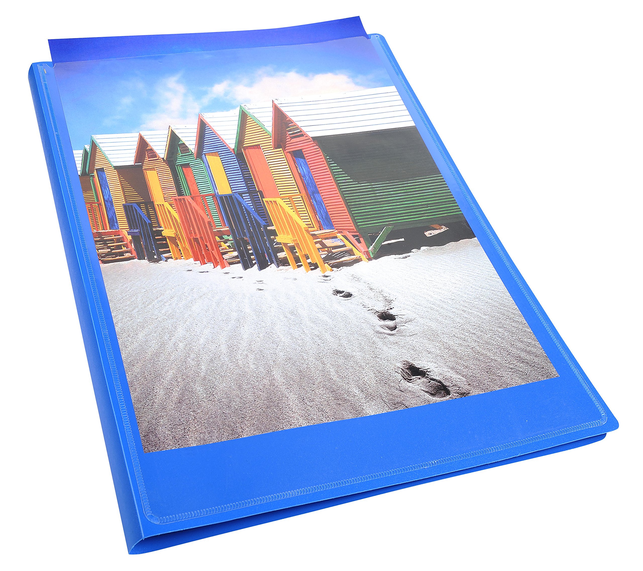 Exacompta - Ref 5732E - Kreacover Collection - Opaque Semi-Rigid PP Display Book - 240 x 320mm in Size, Suitable for A4 Documents, 30 Pockets, 60 Viewing Pages - Blue