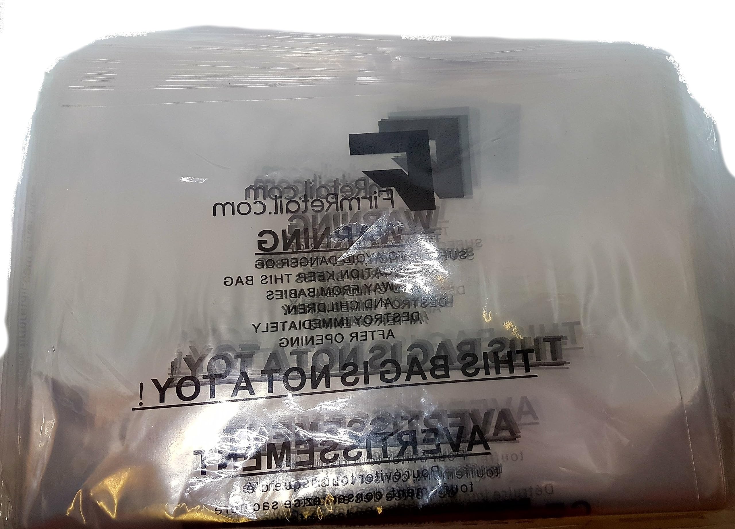 100 x Self Seal Crystal Clear Poly Bags With Suffocation Warning in 5 Languages Great For FBA Stock Poly Bagging (9 x 12 Inches (229mm x 305mm))