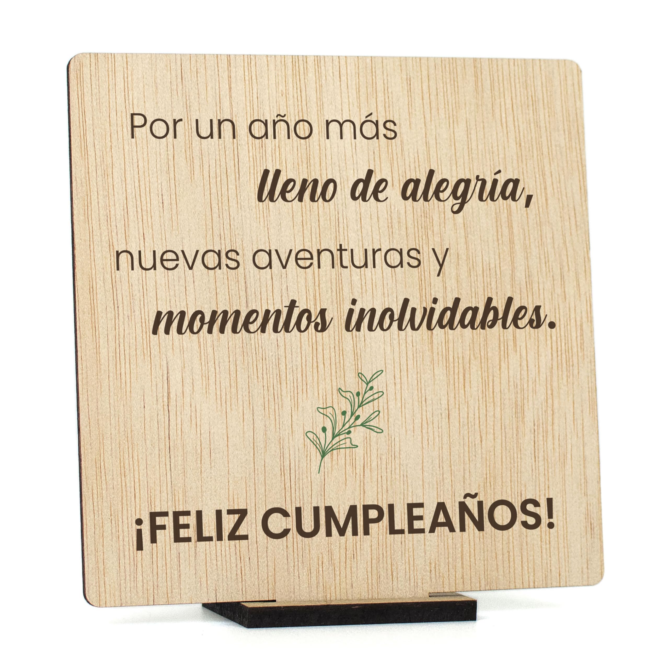CONTRAXT Tarjeta felicitacion cumpleaños original. Idea regalos originales para mujer hombre cumpleaños Tarjeta de Madera cumple mujer hombre joven amiga