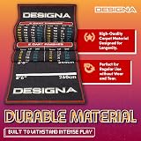 Designa Darts Non Slip Carpet Darts Mat Red 60cm with Checkout Finish view 3