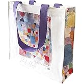 SENSWEALD Canvas Tote Bag For Women With Zipper, Durable Portable Reusable Tote Canvas Bag, Tote Bag Aesthetic