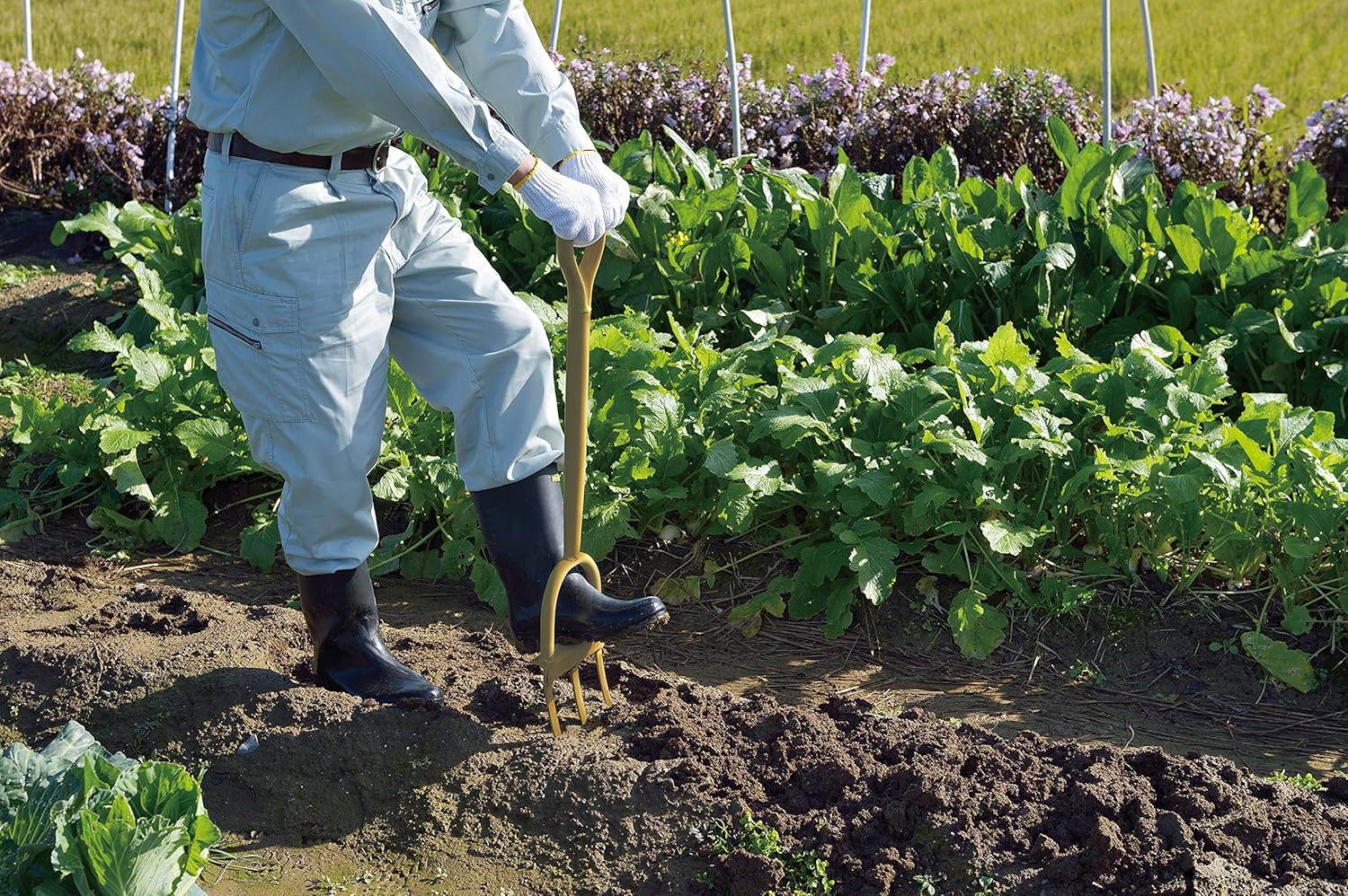 Amazon 高儀 Takagi かんたん土起こしフォーク 3本爪 くわ