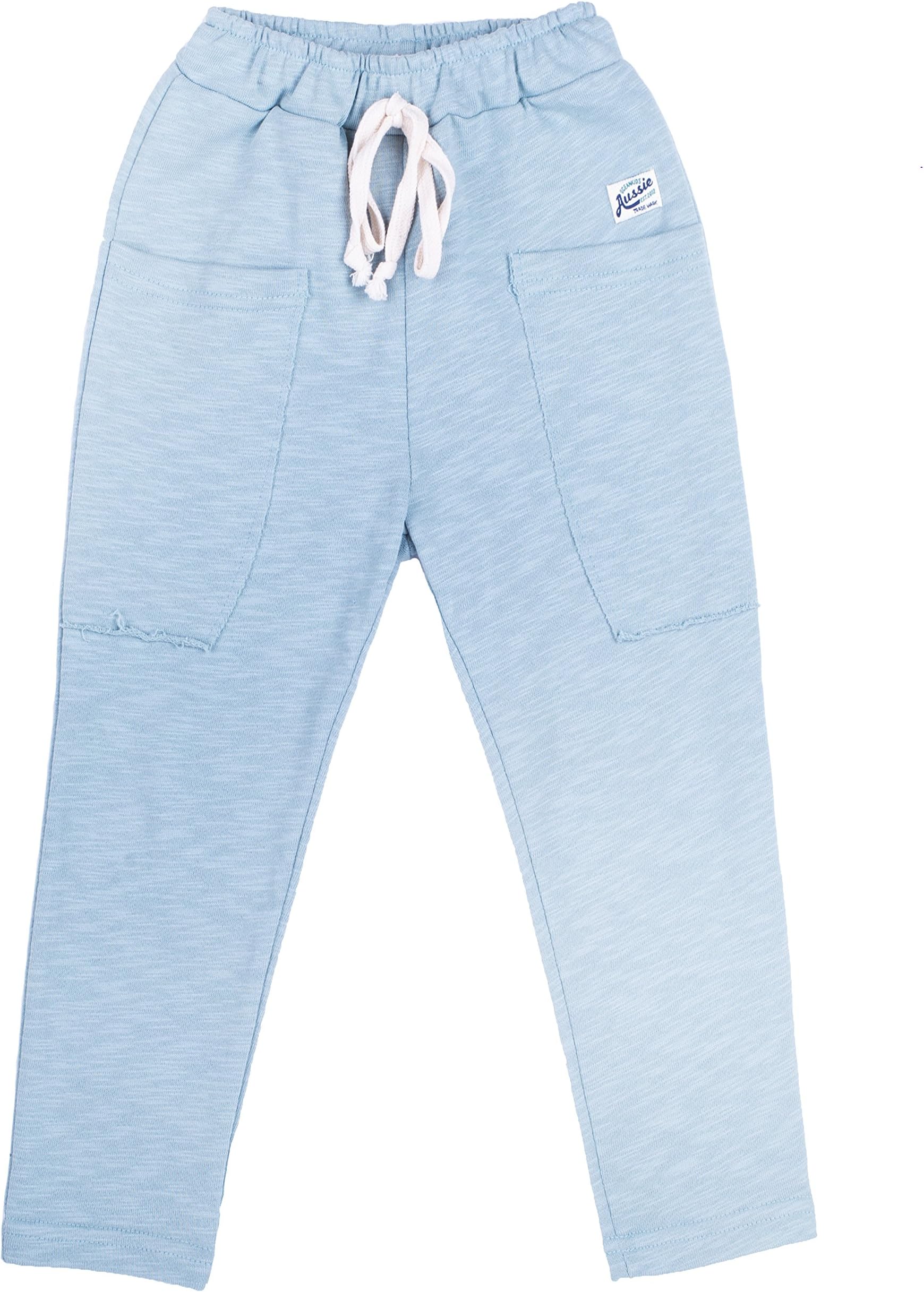 OCEANKIDS Boys' Pants Cotton Elastic Waist Slacks Joggers Toddler Activewears 2-8 Years