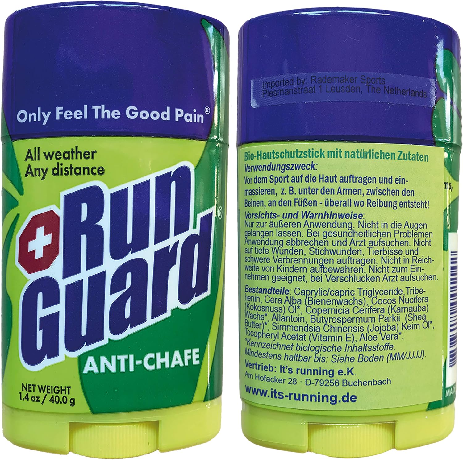 RunGuard - Organic Protective Stick for Skin 40 g, All Natural, 400 g (Confezione da 1) - Image 4