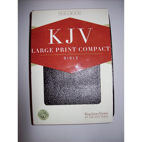 KJV Large Print Compact Bible, Black Bonded Leather: Holman Bible